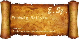 Eschwig Szilvia névjegykártya